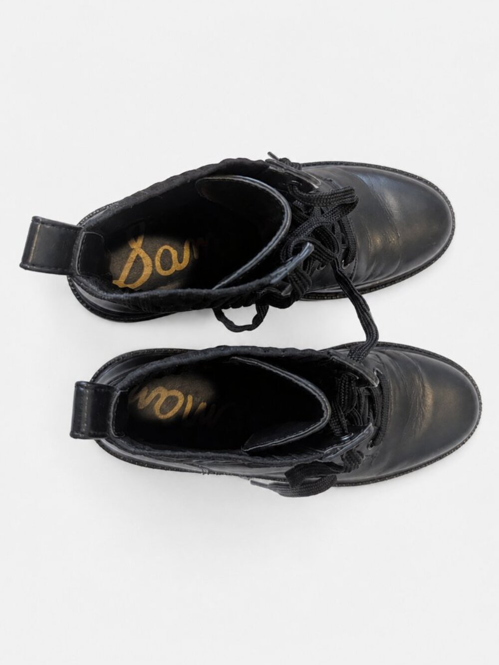 Sam Edelman Black Lace-Up Combat Boots Size 7 - Picture 9 of 10